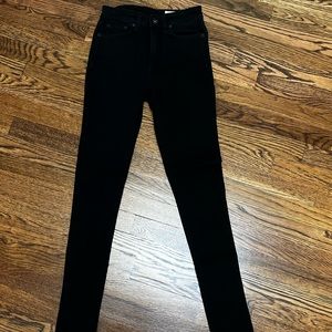 Rag & bone skinny stretch black denim.